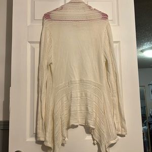 Cream colored Roxy long cardigan